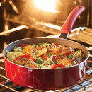 Rachael Ray Cook + Create 3-Quart Nonstick Sauté Pan With Lid Red