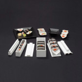 Alas Complete 20 Piece Sushi Making Set - Kit for Beginners &  Pros with Knife, 2 Mats, Rice Bazooka and Dipping Plate: Sushi Plates