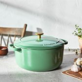 Ballarini Bellamonte Cast Iron Dutch Oven with Lid 4.25-qt, Serves 3-4,  Saggio Green