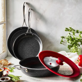 Henckels Capri Note Granitium Ultra-Durable Non-stick Coating 3 Piece Pan  Set 