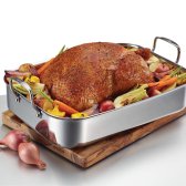 Cuisinart Multiclad Pro Triple Ply Stainless Cookware 16 Roasting Pan With  Rack Silver - Office Depot