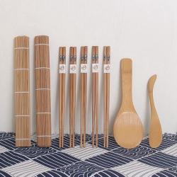 3pcs Bamboo Sushi Making Kit Set, Sushi Curtain, Bamboo Mat