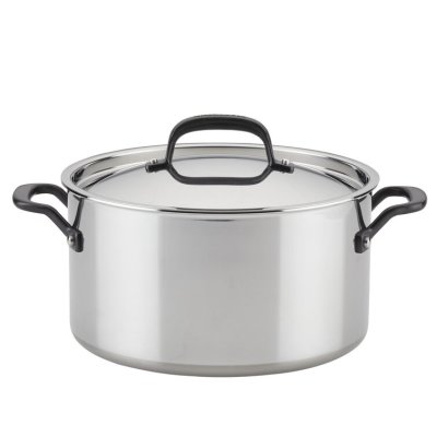 Demeyere Essential5 Stainless Steel Stockpot with Lid, 8 Qt.