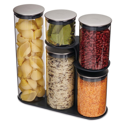 iF Design - OXO SteeL 3pc Graduated Glass POP Canister Set