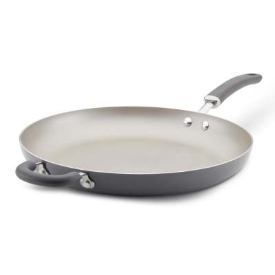 Circulon Radiance Hard-Anodized Nonstick Skillet with Helper Handle 14-inch Gray