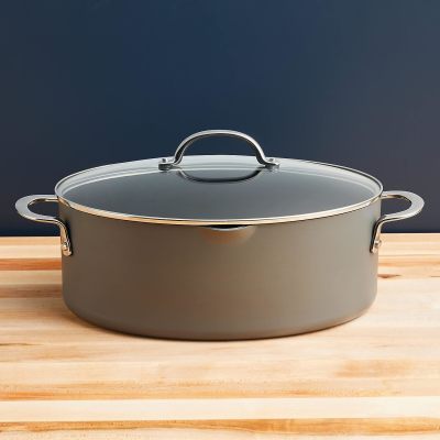 Wholesale Large Oval Black Cast Iron Stock Pot Dutch Oven Soup