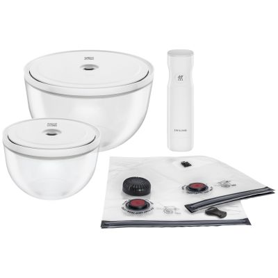 Zwilling Fresh & Save Medium and Large Glass Bowls Vacuum Starter Set