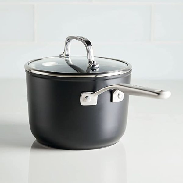 3 Qt Hard Anodized Aluminum Covered Sauce Pan