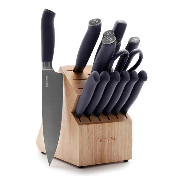 GreenPan Titanium Cutlery 15Piece Knife Block Set Cutlery Cozymeal