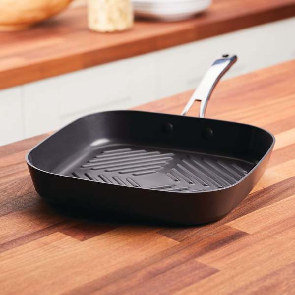 Rachael Ray Cook + Create 11-Inch Hard Anodized Nonstick Deep Grill Pan 1