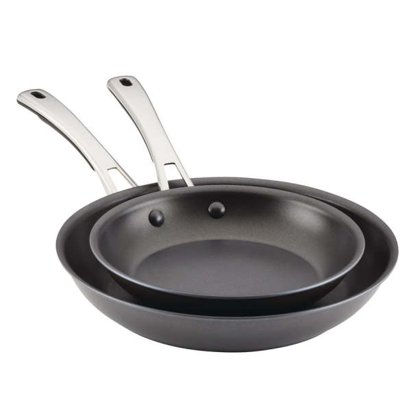  Rachael Ray Twin Pack Hard Anodized Aluminum Skillet