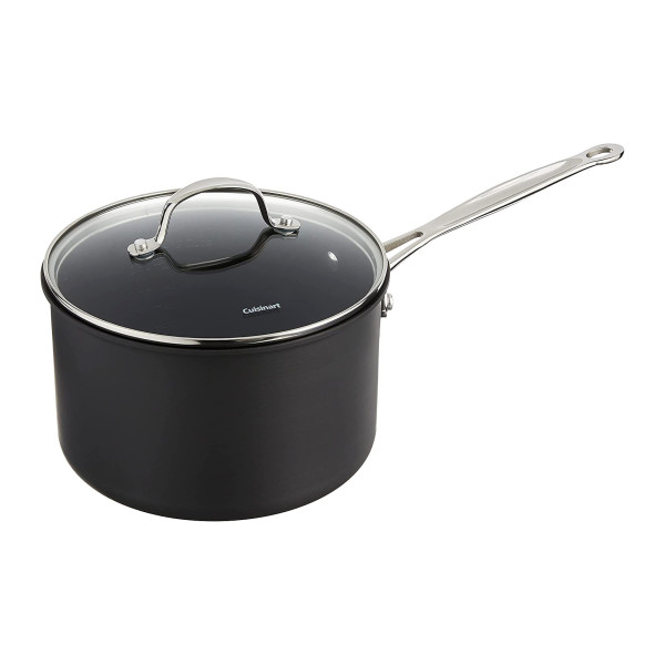 4-Quart Hard Anodized Nonstick Saucepot with Lid