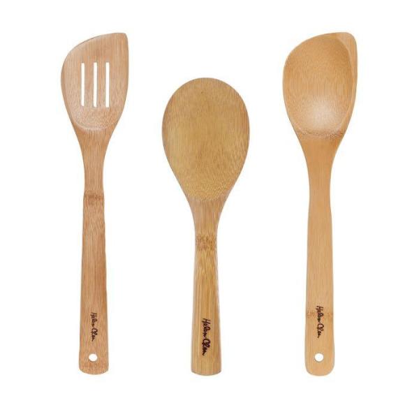 Helen's Asian Kitchen Natural Bamboo 3-Pc Stir Fry Set