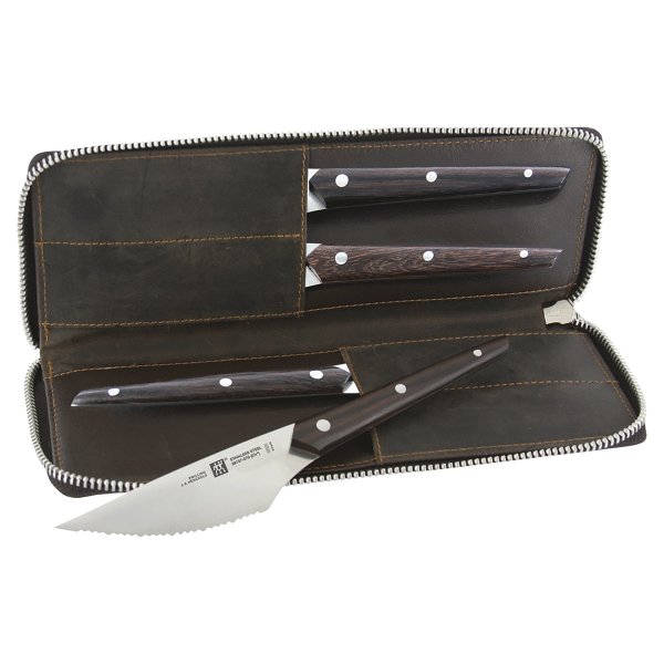 Zwilling 4-Pc Gentlemen's Steak Knife Set with Leather Travel Case