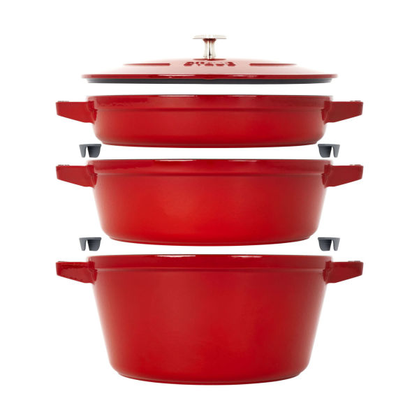 Staub Cast Iron 4-pc Stackable Set - Graphite