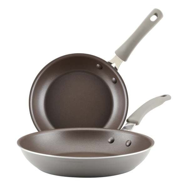 Rachael Ray Cook + Create 2-Piece Nonstick Skillet Set Gray