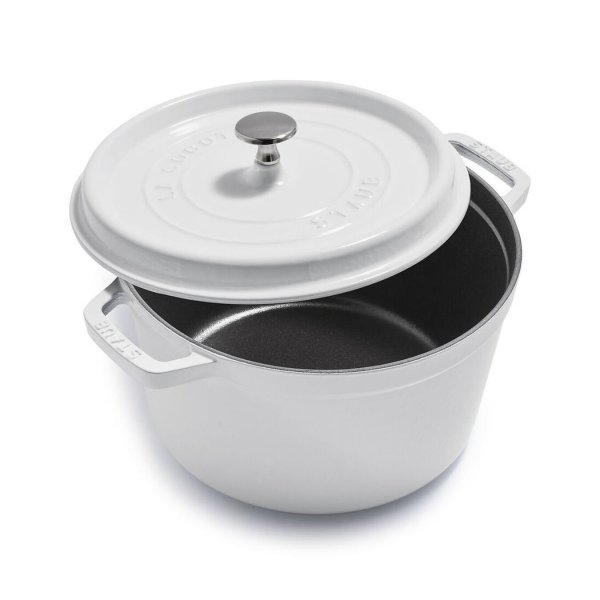 Staub Tall Cocotte 5 Qt white