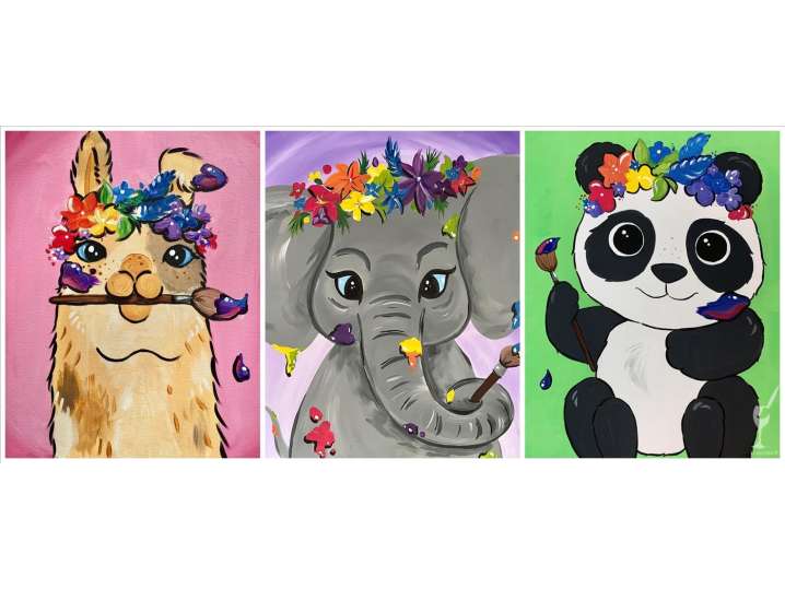 Paint and Sip Expressive Animals Houston Classpop!