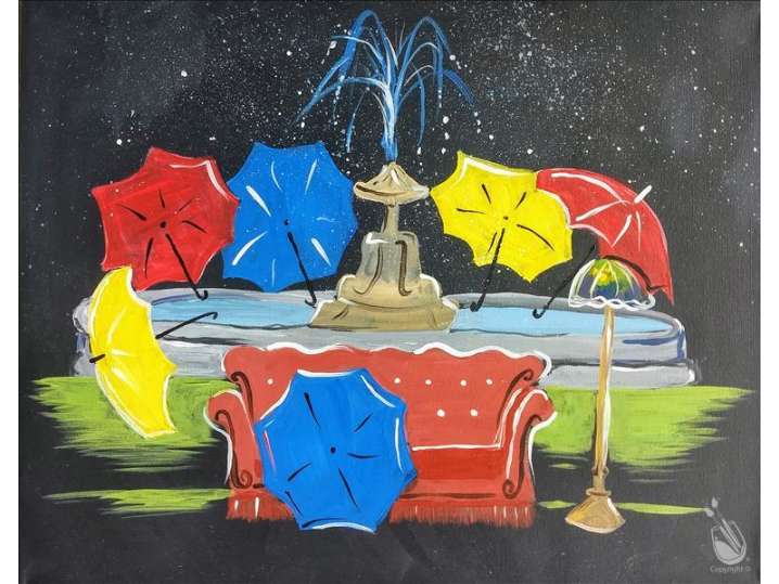 Paint and Sip - Friends at the Fountain - Houston | Classpop!