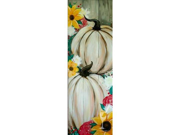 Pumpkins and Flowers