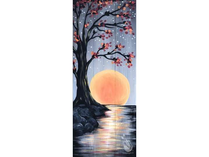 Paint and Sip - Harvest Moon Over the Water - Houston | Classpop!