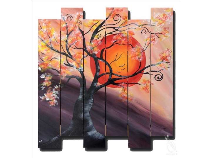 Paint and Sip - Orange Harvest Moon - Houston | Classpop!