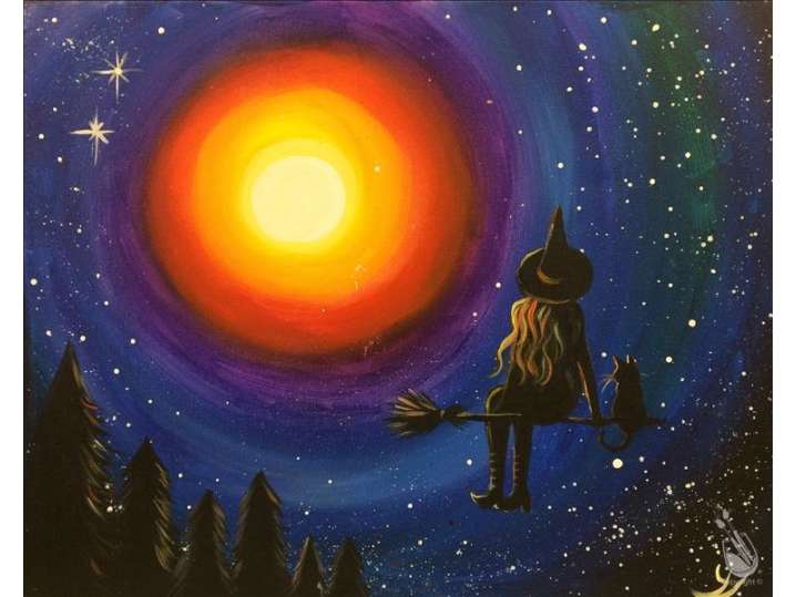 Paint and Sip - Witches Under the Moon - Houston | Classpop!