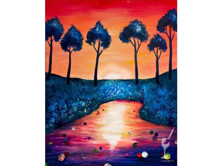Paint and Sip - Lily Pond at Sunset - Houston | Classpop!