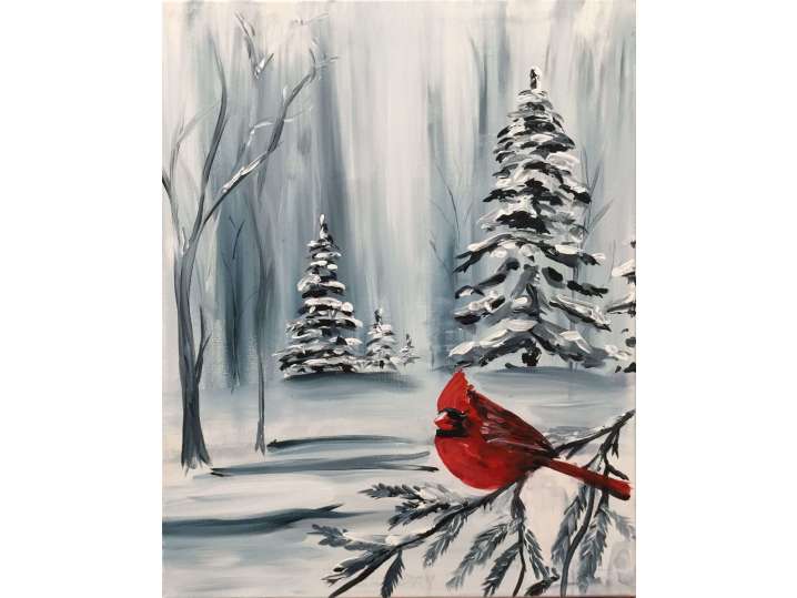 Snowbound Cardinal