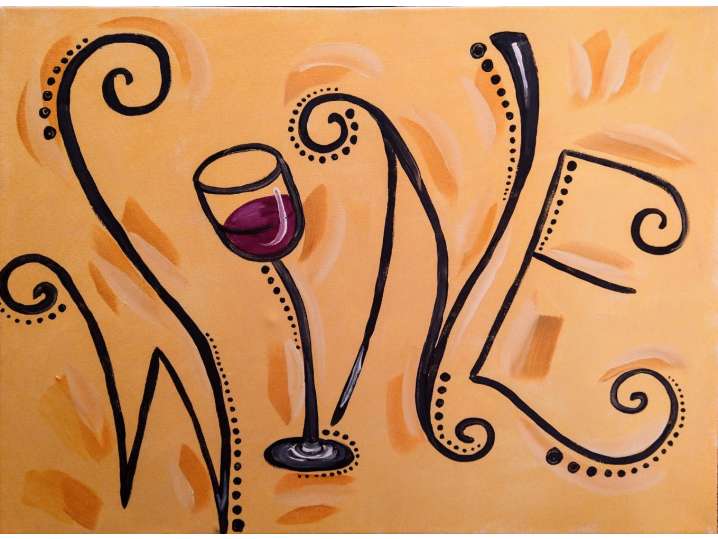 Party Glass Painting - Paint and Sip - Wine and Canvas - Indianapolis