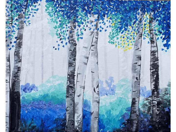 Create Blue Birches