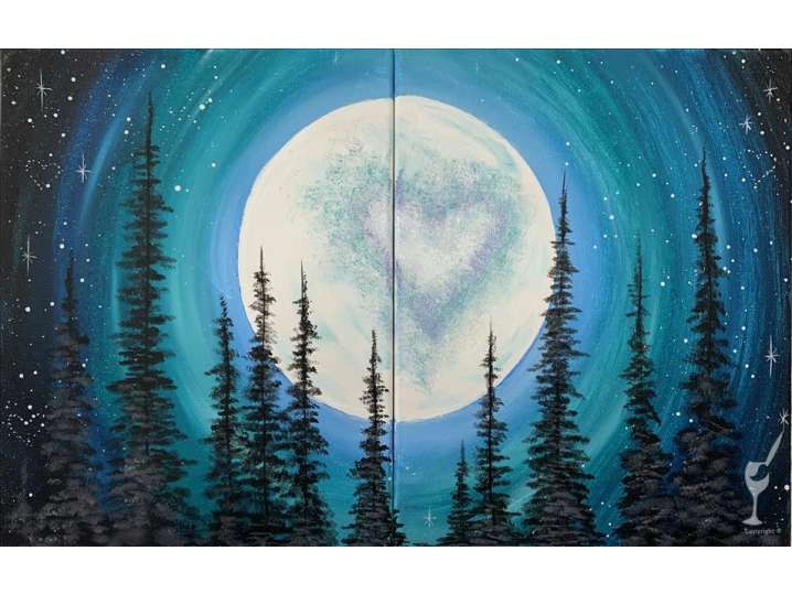 Paint and Sip - Date Night - Love Under the Moon - Austin | Classpop!