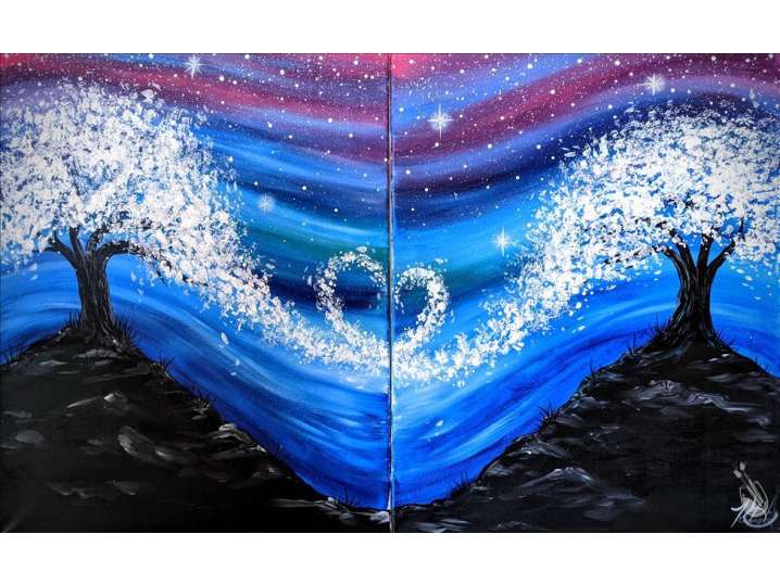 Romantic Trees at Twilight