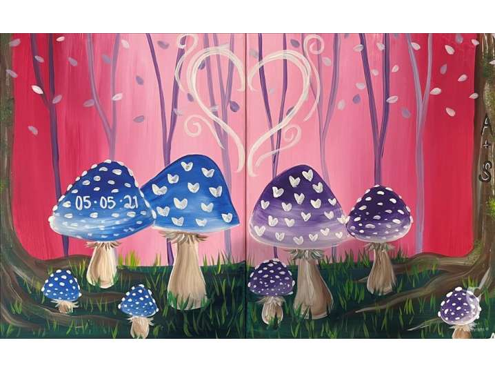 Valentine's Day - Matching Mushrooms