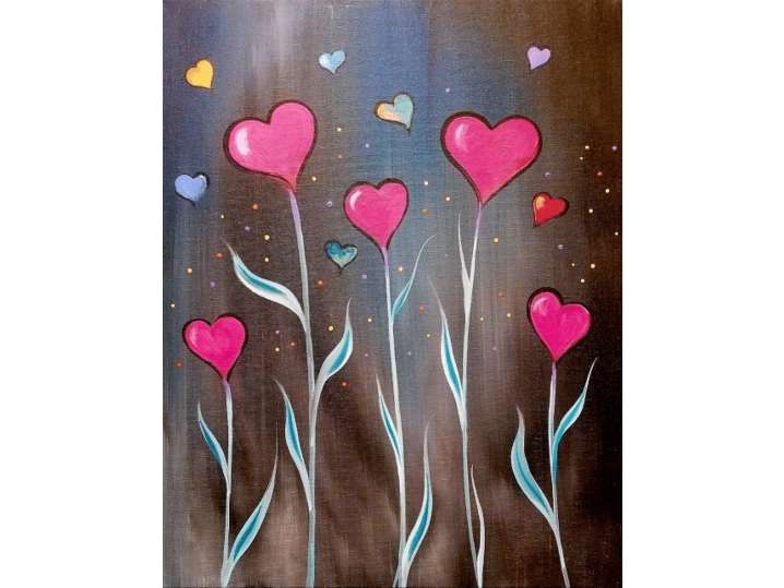 Paint and Sip - Field of Hearts - Indianapolis | Classpop!