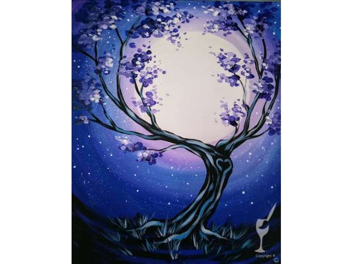 Paint and Sip - Tranquility Under the Moon - Austin | Classpop!