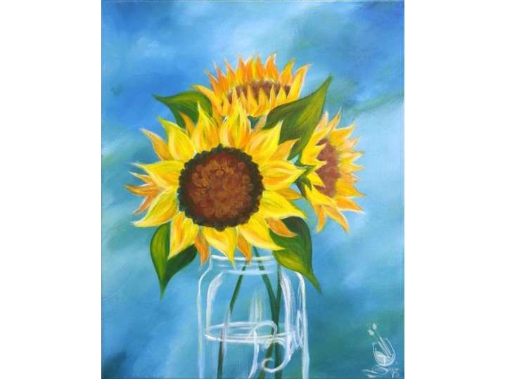 Paint and Sip - Pretty Sunflowers - Austin | Classpop!