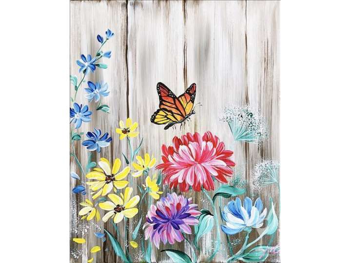 Wildflowers With a Butterfly