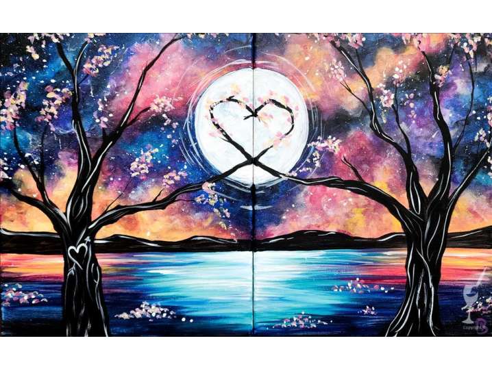Paint and Sip - Celestial Love - Date Night - Austin | Classpop!