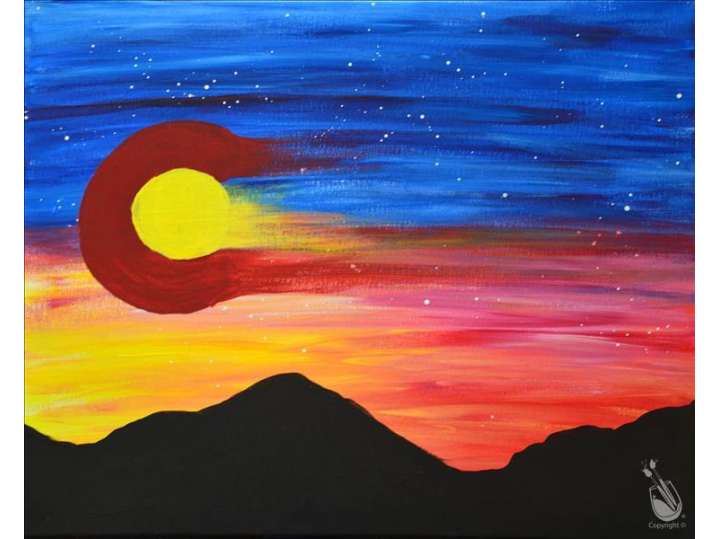 Paint and Sip - A Mountainous Sunset - Denver | Classpop!