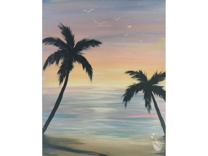 Paint and Sip - Palm Trees - Houston | Classpop!
