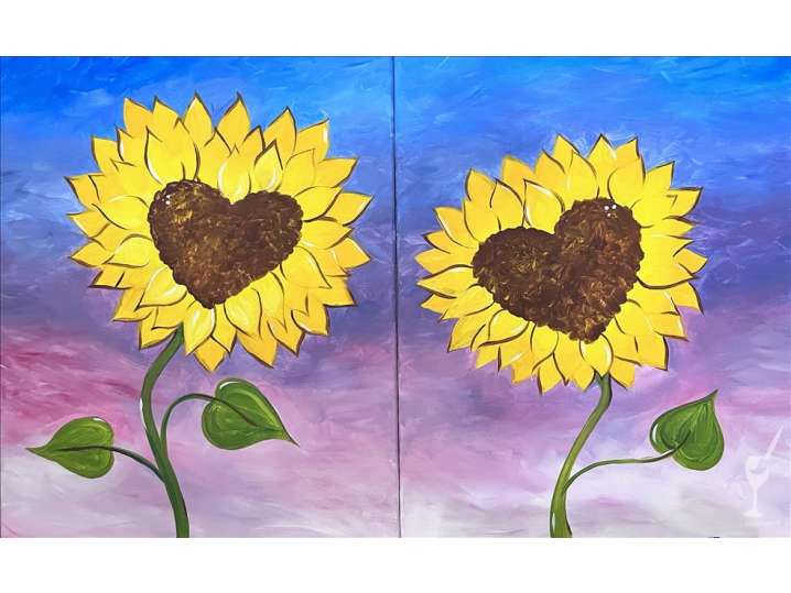 Dual Flower Canvases