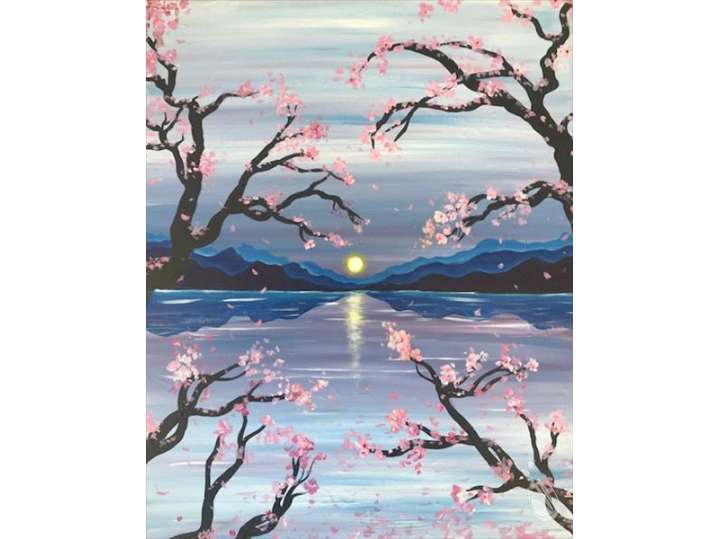 Paint and Sip - Cherry Blossom Sunrise - Austin | Classpop!