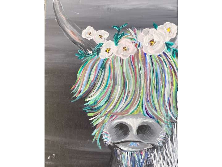 Rainbow Flower Cow