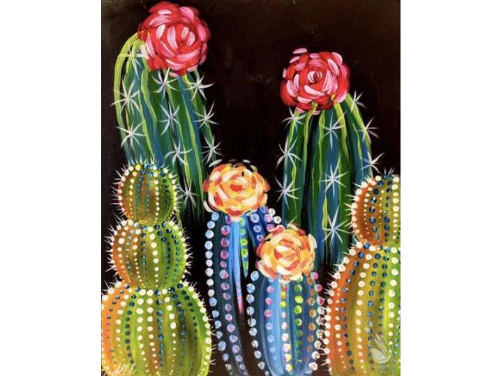 Bright Neon Cactuses