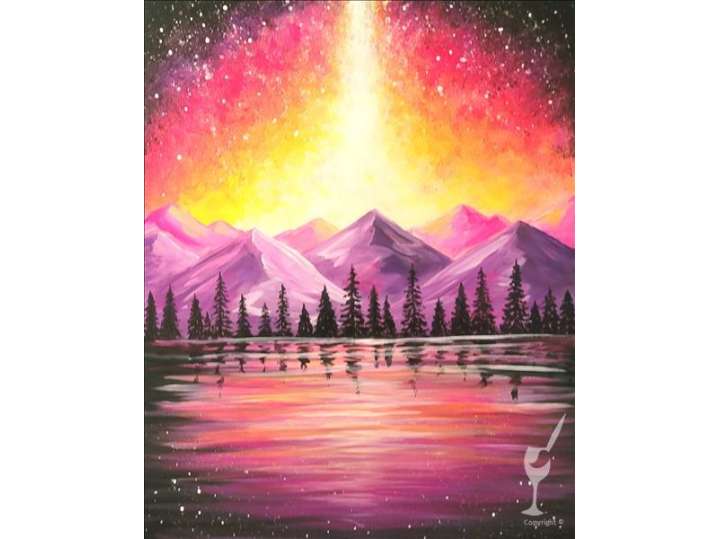 Galactic Glow Over the Mountains - Pearland