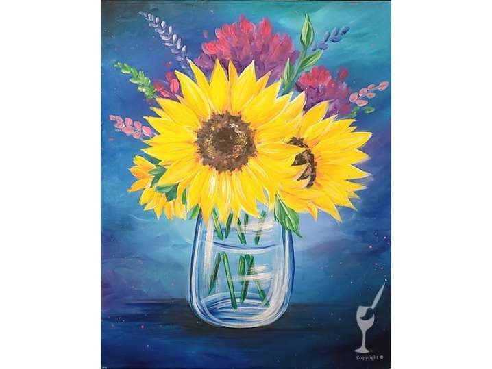 Paint and Sip - Vibrant Sunflowers - Houston | Classpop!