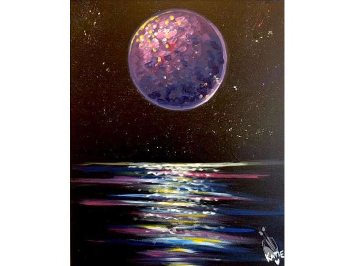 Paint and Sip - A Galactic Moon Reflection - Family Fun - Houston ...