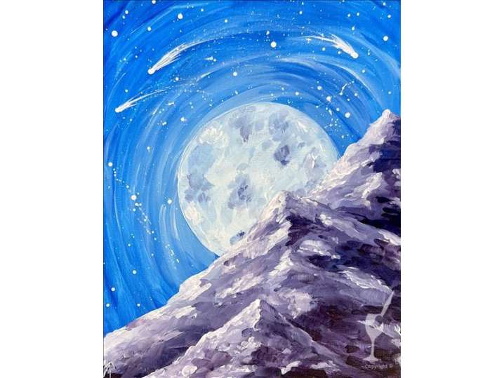 Paint and Sip - Mountains of the Moon - Houston | Classpop!