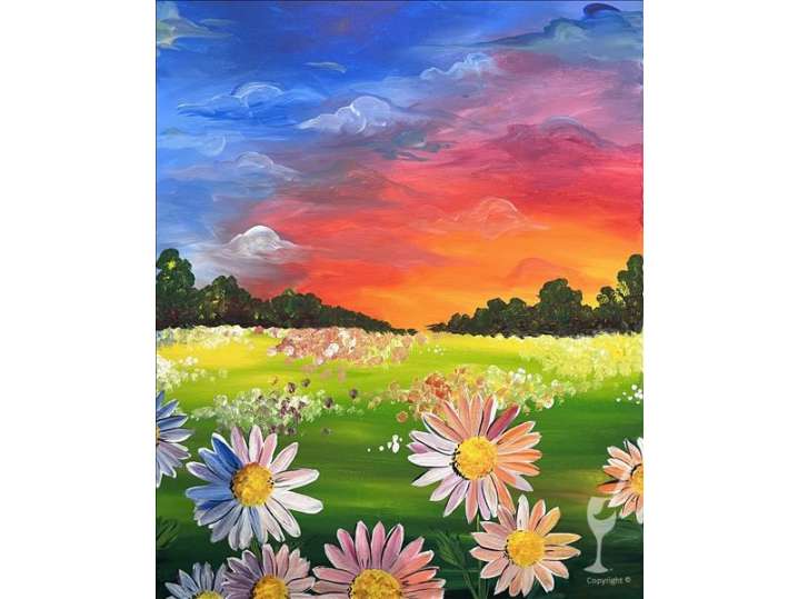 Paint and Sip - Rainbow Meadow - Houston | Classpop!